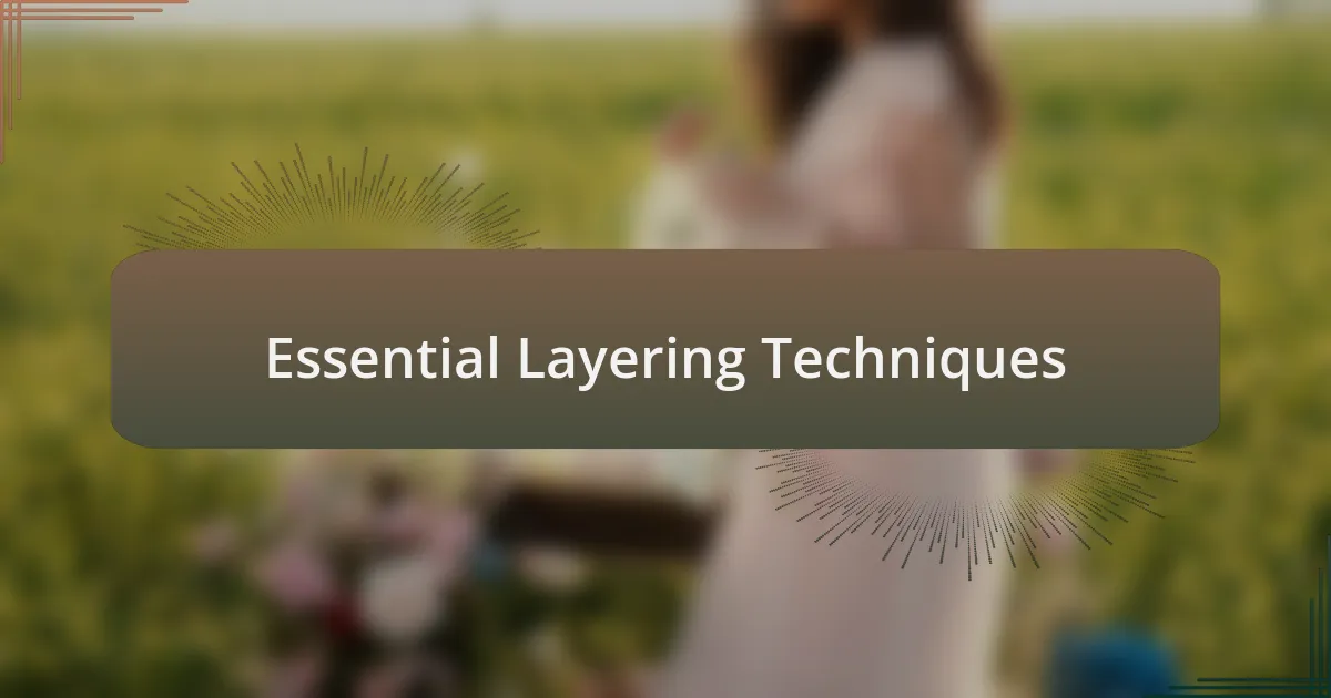 Essential Layering Techniques